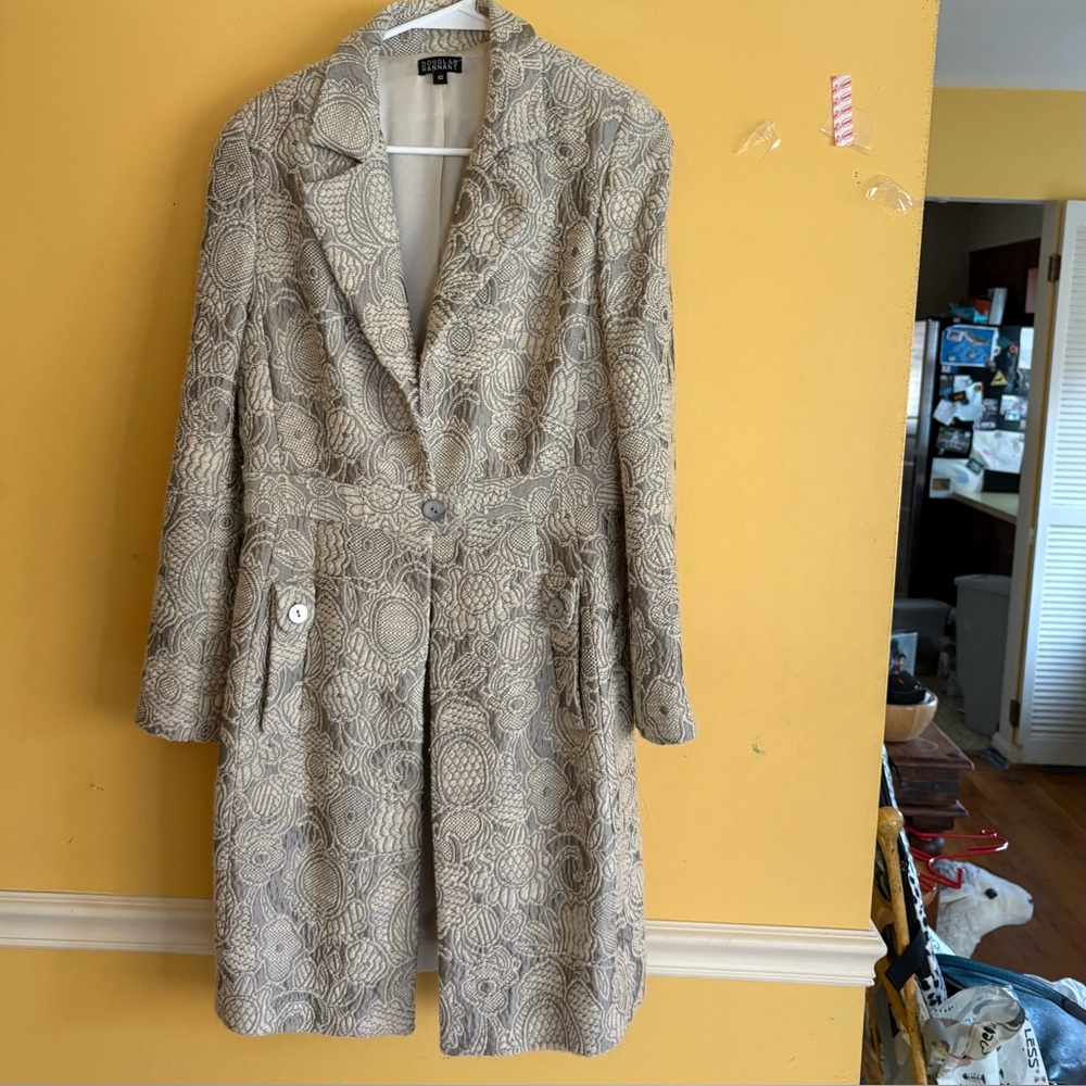 Douglas Hannant Brocade Frock Coat. Size 10